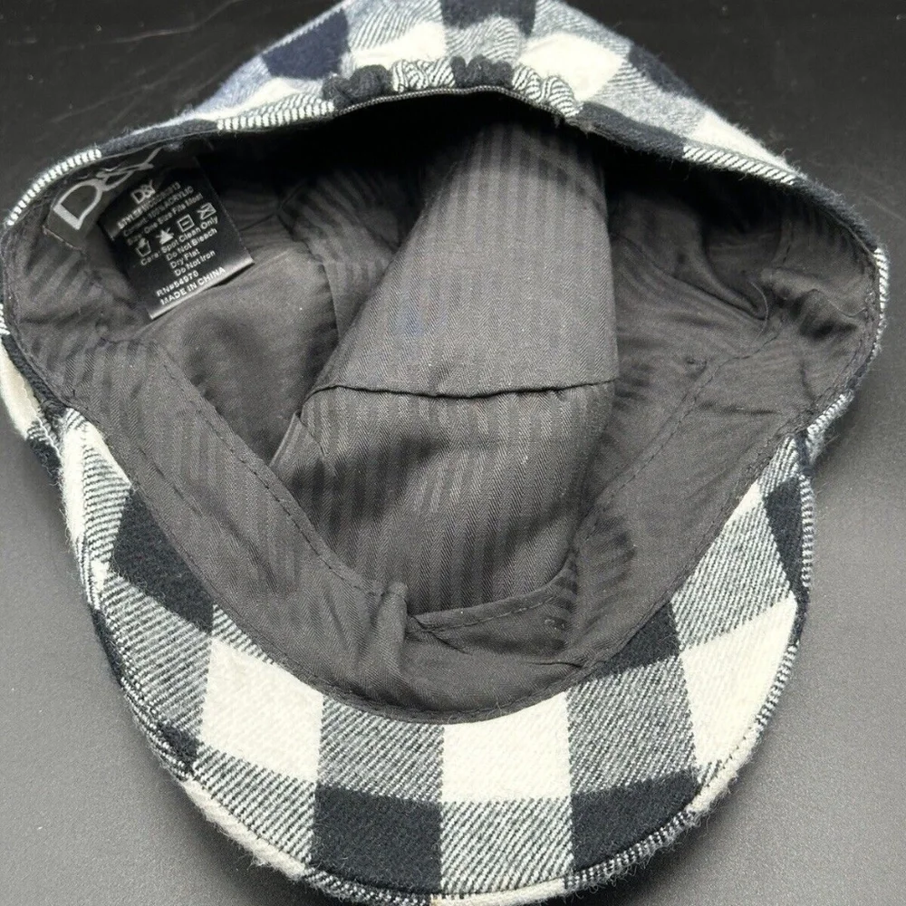 D&Y - Gatsby Newsboy Driver Flat Hat / Cap, Gingham or Plaid, 100% Acrylic - Picture 7 of 7